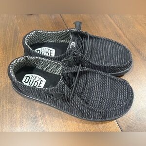 Hey Dude Women's Black Knit Womens size 7